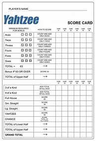 Image result for Print Yahtzee Score Sheets