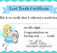 Image result for Tooth Fairy Certificate Printable PDF