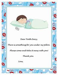 Image result for Letter From Tooth Fairy Boy Two Teeth