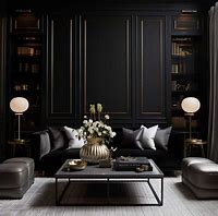 Image result for Black Wall Paneling