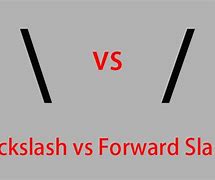 Image result for Forward Slash vs Backward Slash