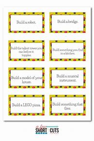 Image result for Free Printable LEGO Challenge Cards