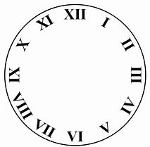 Image result for Roman Numeral Clock Faces without Hands