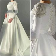 Image result for Muslimah White Wedding Dress