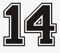 Image result for Number 14 Font