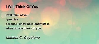 Image result for I Think of You Poem