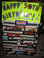 Image result for 50th Birthday Candy Bar Sign