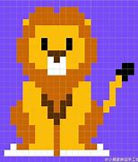 Image result for Pixel Art Lion Facile