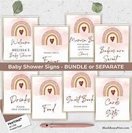 Image result for Rainbow Baby Shower Signs