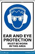 Image result for Eye and Ear Protection Sign