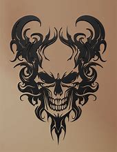 Image result for Evil Skull Art