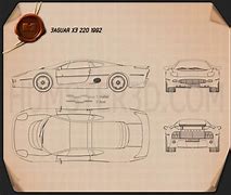 Image result for Jaguar XJ220 Blueprint