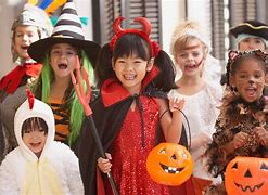 Image result for People Trick or Treating