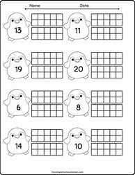 Image result for Double Ten Frame Worksheet