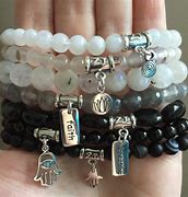 Image result for Stretch Bracelets with Personalized Charms