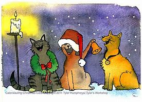 Image result for Animal Christmas Funny Cats