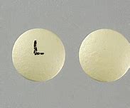 Image result for Round Yellow Pill with L On It