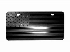 Image result for Black US Flag License Plate Frames