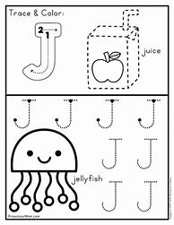 Image result for Printable Tracing Worksheets Preschool Letter J