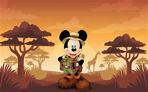 Image result for Mickey Mouse Safari Background Clip Art