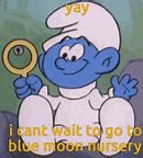 Image result for Baby Smurf Crying GIF