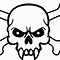 Image result for Cute Skull and Crossbones Stencil