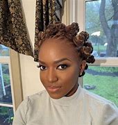 Image result for Bantu Knots with Bangs