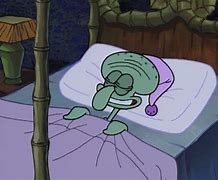 Image result for Squidward in Bed