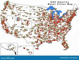 Image result for America Major Cities Map