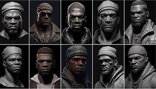 Image result for Bald Headed Thug Art