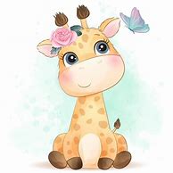 Image result for Baby Giraffe Art