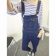 Image result for Loose Denim Overalls