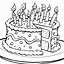 Image result for Birthday Colouring Pages