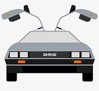 Image result for Back to the Future DeLorean Cartoon