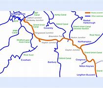 Image result for Grand Union Canal Route Map