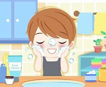 Image result for Wash Your Face Cartoon