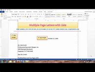 Image result for Multi-Page Letter Format