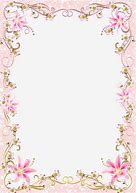 Image result for Pink Flower Border Round