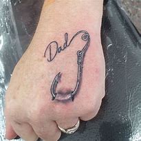 Image result for J Made into Fishing Hook Tattoo