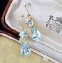 Image result for Blue Topaz Earrings Gold