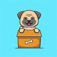 Image result for Pug Dog in Box