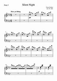 Image result for Silent Night Harp Sheet Music