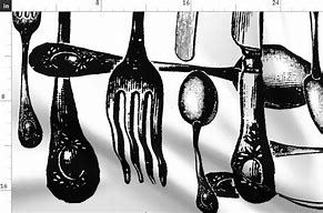 Image result for Black and White Checked Cutlery