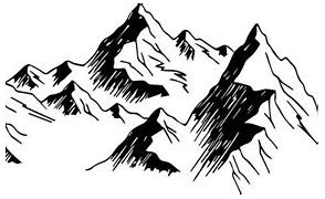 Image result for Folded Mountain Range Drawing