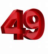 Image result for 49 Number Red and White