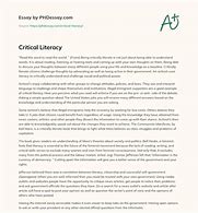 Image result for Critical Literacy