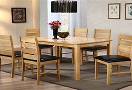 Image result for Wooden Dining Table with 6 Chairs