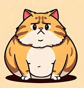 Image result for Round Fat Cartoon Cat