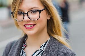 Image result for Smiling Woman Face Glasses