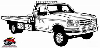 Image result for Flatbed Tow Truck Clip Art